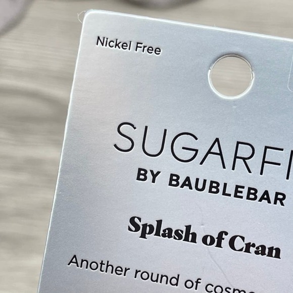 BAUBLEBAR Earrings Sugarflix Martini Cosmos Lime Glass Splash Of Cranberry NWT - Picture 8 of 10